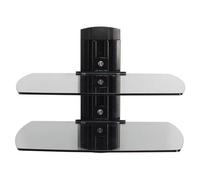 Sanus On-Wall Single-Column Shelving AV Component System with Two Shelves - Black