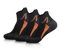VFAMAN Running Socks for Women, Anti-Blister & Sweat-Wicking, Trainer, Light Weight, Athletic,Size UK 4-7 (3 Pairs,Black, UK4-7)