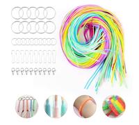 VFANDV Scooby Doo Bands - 200 Piece Scoubidou Set with 40 Accessories for Bracelets, Necklaces & Keyrings