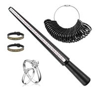 VFANDV Set of 4 Ring Sizers Set, Ring Measuring Tape Ring Template Ring Size Measuring Ring Measure Ring Sizer Measuring Scales Set for Measuring Ring Diameters Size Standard UK, EU, USA, /