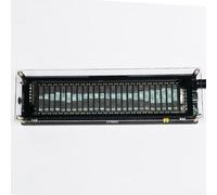 VFD2515 Audio Spectrum Analyzer with VFD Display, 25x15 Level VU Meter, 5V/12V Input for DIY Audio Projects, Compatible with STM32F103