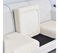VFDC High Stretch Cushion Cover, Non Slip Sofa Slipcovers, Jacquard Spandex Couch Covers, Sofa Protectors from Pets, L Shape Sofa Protector, White
