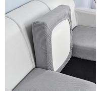 VFDC High Stretch Sofa Cover 3 Seater, Non Slip Sofa Slipcovers, Jacquard Spandex Couch Covers, Sofa Protectors from Pets, L Shape Sofa Protector, Light grey, 3-Seater