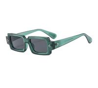 VFDHN Classic Rivet Sunglasses Women for Men Luxury Vintage Punk Driving(Green Black)