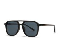 VFDHN Fashion Double Bridges Women Sunglasses Retro Blue Green Men Gradient Uv400(Black brown grey)