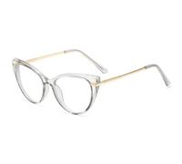 VFDHN Fashion Frames Women Vintage Frame Men Metal Clear(TransGrey)