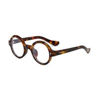 VFDHN Fashion Round Glasses Frame Women Retro Green Leopard(Leopard)