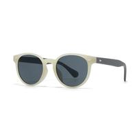 VFDHN Fashion Round Sunglasses Men Shades Uv400 Retro Rivets Women Uv400(C5 Beige Black)