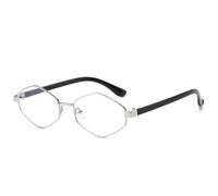 VFDHN Hexagon Punk Sunglasses Women Luxury Vintage Small Frame Steampunk for Men Polygon(Silver Clear)