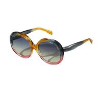 VFDHN Luxury Oversized Sunglasses Women for Men Vintage Big Frame Ripple Punk Irregular Uv400(Colorful Blue Green)