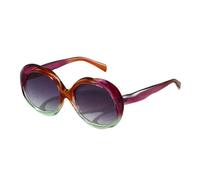 VFDHN Luxury Oversized Sunglasses Women for Men Vintage Big Frame Ripple Punk Irregular Uv400(Colorful Gray)