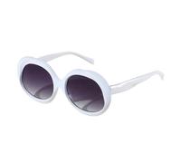VFDHN Luxury Oversized Sunglasses Women for Men Vintage Big Frame Ripple Punk Irregular Uv400(White Gray)