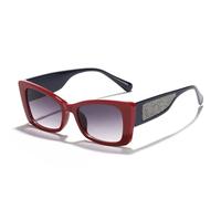 VFDHN Luxury Sunglasses Women for Female Vintage Big Frame Punk(Red Gray)
