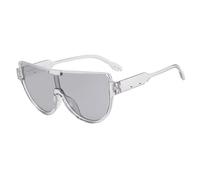 VFDHN One-peiece Semi-round Sunglasses Half Frame Shades Outdoor Oversized for Women Men(GRAY)