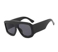 VFDHN Oversized Sunglasses Fashion Gradient Women Luxury Retro Shades Uv400 Outdoor Men(Black Black)