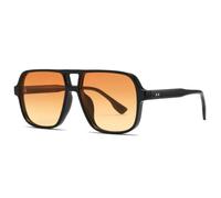 VFDHN Oversized Sunglasses Women Retro Tortoiseshell Double Bridge Shades Luxury(C-1)