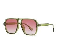 VFDHN Oversized Sunglasses Women Retro Tortoiseshell Double Bridge Shades Luxury(C-2)