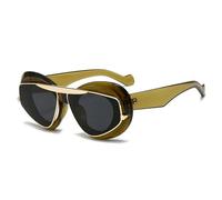 VFDHN Oversized Women Sunglasses Retro Lens Amber Shades UV400 Men Punk Sun Glasses,3,One size