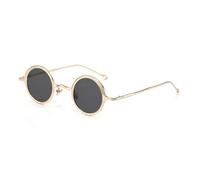 VFDHN Retro Polarized Classic Metal Small Round Punk Men Sunglasses Fashion Clear Women Uv400(8)