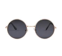 VFDHN Retro Round Sunglasses Women Men Punk Fashion Metal Red Lens Uv400(1)