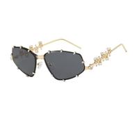 VFDHN Retro Sunglasses Small Oval Women Uv400 Steampunk(2523-C4)