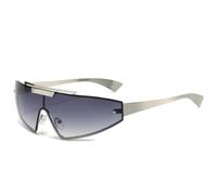 VFDHN Rimless Sunglasses Women for Men Fashion Vintage Punk Luxury Driving Shades(Silver Gradient Gray)