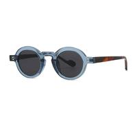 VFDHN Small Frame Round Punk Sunglasses Women for Men Luxury Vintage Rivet Uv400(Blue Black)