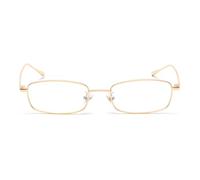 VFDHN Small Rectangular Sunglasses Men Retro Metal Frame Men Fashion for Women Summer(gold with clear)