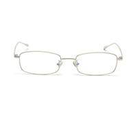 VFDHN Small Rectangular Sunglasses Men Retro Metal Frame Men Fashion for Women Summer(silver with clear)