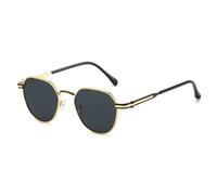 VFDHN Steampunk Round Sunglasses for Women Men Metal Frame Retro Shades Circle Hippie Uv400 Summer(3791-C2)