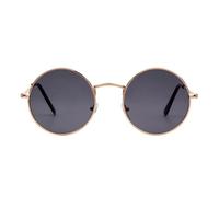 VFDHN Steampunk Round Sunglasses Luxury Men Women Red Lenses Retro Small Round Metal(1)