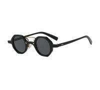 VFDHN Steampunk Round Sunglasses Women for Men Vintage Punk Luxury Outdoor Driving Metal(1)