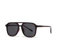 VFDHN Vintage Double Bridge Sunglasses Women for Men Punk Oversized Big Frame Luxury(Brown Black)