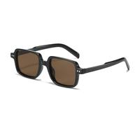 VFDHN Vintage Men Rivets Sunglasses Uv400 Women Punk Clear Gradient(Black tea)