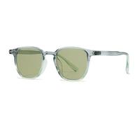 VFDHN Vintage Men Sunglasses Fashion Tea Shades Uv400 Women Punk Rivets(C2 Green Green)