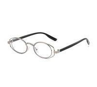 VFDHN Vintage Men Tiny Oval Metal Retro Sunglasses Frame Women Small Round Decoration Accessories(6248-C1)