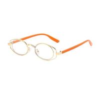 VFDHN Vintage Men Tiny Oval Metal Retro Sunglasses Frame Women Small Round Decoration Accessories(6248-C2)