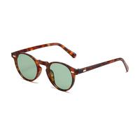 VFDHN Vintage Small Round Punk Sunglasses Women Fashion Rivets Clear Gradient Uv400 Men(Leopard green)