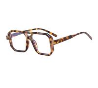VFDHN Vintage Sunglasses Women for Men Fashion Luxury Punk Rivet Double(Leopard Clear)