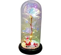VFdthR Glass Rose Glass Rose, Forever Artificial Eternal Eternelle Flower In Dome Christmas Mother's Birthday Valentines Day Gift(002)