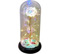 VFdthR Glass Rose Glass Rose, Forever Artificial Eternal Eternelle Flower In Dome Christmas Mother's Birthday Valentines Day Gift(003)