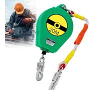 VFDZ Self Retracting Lifeline 3-20m, Height Protection Devices Retractable, Height Safety Device Fall Arrest with Self-Locking Hook and Double Locking Structure for High-Altitude Work(Green,20m)