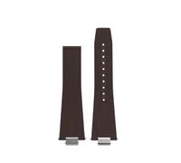 VFEBTSD 12mm Men's Watch Strap Compatible With Tissot PRX T137.407 T137.410 Super Player Fashion Rubber Watchband Quick Release Silicone Bracelet(Brown no buckle)