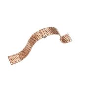 VFEBTSD 13mm 18mm 20mm 22mm Two-tone Gold Stainless Steel Watchband Compatible With Longine L4.209/L4.512 Watch-Thin Pattern Solid Link Bracelet(Rose gold,18mm)