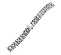 VFEBTSD 15mm 17mm 316L Stainless Steel Watchband Compatible With Longines DolceVita L5.512/L5.255 Series Silver Rose Gold Watch Strap Tool(Silver,17mm)