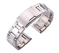 VFEBTSD 18 20 22 24mm Watch Band Strap Solid Stainless Steel Bracelet Silver Gold Black Straight End Watchbands Watches Accessories(Silver,22mm)