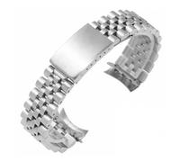 VFEBTSD 18mm 19mm 22mm/20mm Stainless Steel Luxury Strap Compatible With Rolex 46mm 43 Band Metal Solid Watch Loop Compatible With Datejustseiko Bracelet(Silver,21mm)