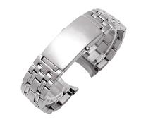 VFEBTSD 18mm 20mm 22mm 316L Silver Stainless Steel Watch Bands Strap Compatible With Omega Seamaster Compatible With Speedmaster Planet Ocean Belt(9Beads-Silvery,22mm)