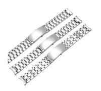 VFEBTSD 18mm 20mm 22mm 316L Silver Stainless Steel Watch Bands Strap Compatible With Omega Seamaster Compatible With Speedmaster Planet Ocean Belt(5Beads-Silvery,22mm)