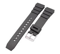 VFEBTSD 18mm 20mm 22mm Watchband Black Rubber Sport Wrist Men Silicone Diving Watch Strap Band Accessories(20mm)